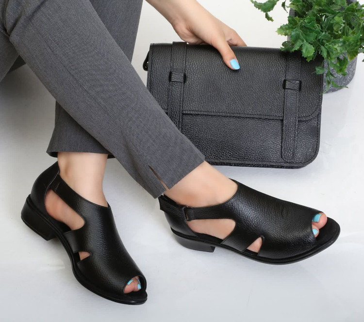 کفش تابستونی چرم طبیعی مدل سمیرا